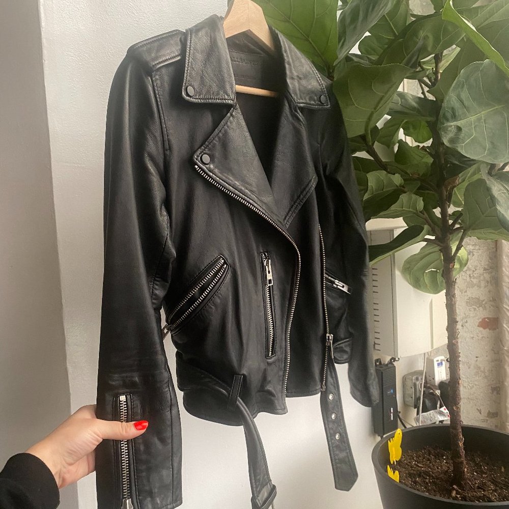 All Saints - Balfern Leather Biker Jacket - Size US 4